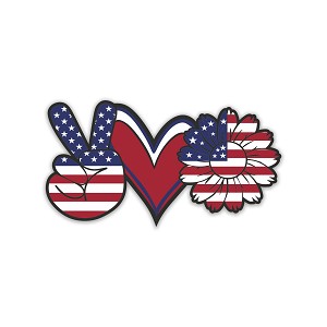 Peace Love Heart Sunflower  Precision Cut Decal