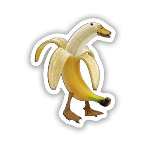 Banana Duck   Precision Cut Decal 