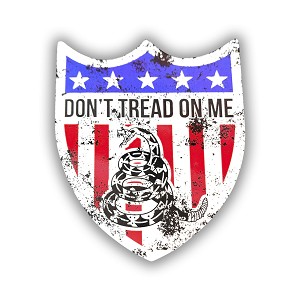 Don't Tread On Me Shield   Precision Cut Decal