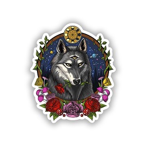 Wolf Moon Phases   Precision Cut Decal