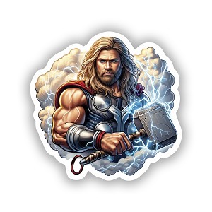 11000-VLB330 Realistic Thor Norse God     Precision Cut Decal