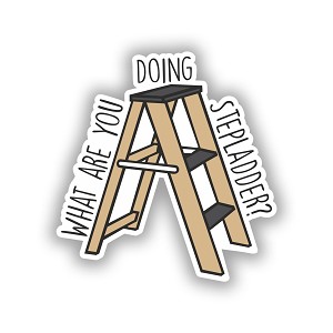 What are You Doing Stepladder  Precision Cut Decal