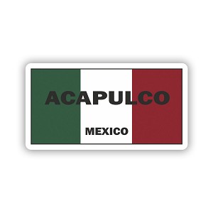 Acapulco Mexico Flag   Sticker (Peel' N Stick)