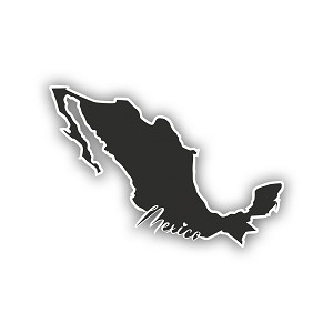 Mexico MX Country Shape  Precision Cut Decal