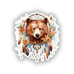 Bear Dream Catcher Precision Cut Decal