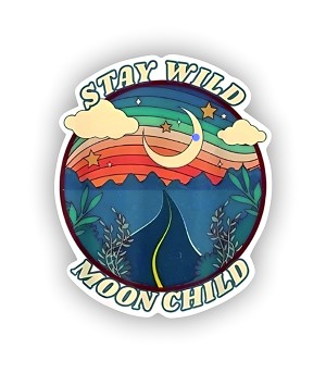 Stay Wild Moon Sticker (Peel' N Stick)