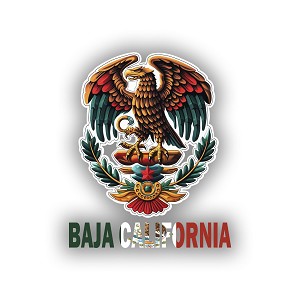 Pride Eagle Baja California BC State Mexico  Precision Cut Decal