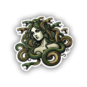 Medusa Greek Mythological Figure   Precision Cut Decal