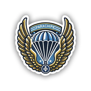 Classic Paratrooper Emblem Precision Cut Decal
