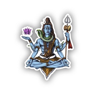 Shiva Hindu God Meditation   Precision Cut Decal 
