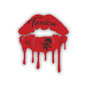Toxica Lips Dripping  Precision Cut Decal