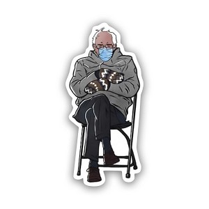 Bernie Sanders Chair  Sticker (Peel' N Stick)