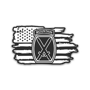 10th Mountain Division Army  Precision Cut Decal