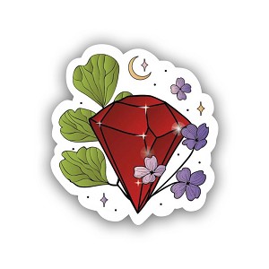 July Birth Stone Ruby Astrology  Sticker (Peel' N Stick)
