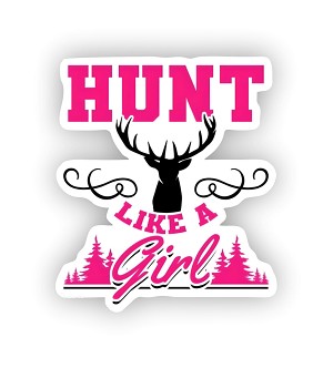 Hunt Like a Girl Sticker (Peel N'Stick) 