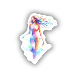 Artistic female watercolor  Sticker (Peel N'Stick)