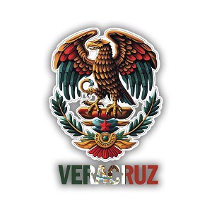 Veracruz VER Mexico Pride Eagle Precision Cut Decal