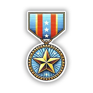 Military Honor Medal  Precision Cut Decal