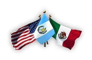  USA, Guatemala and Mexico Flags  Precision Cut Decal
