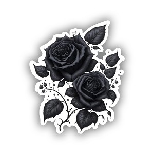 Black Roses  Precision Cut Decal