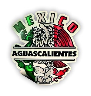 Aguascalientes Mexico Eagle Emblem  Sticker (Peel N' Stick) 