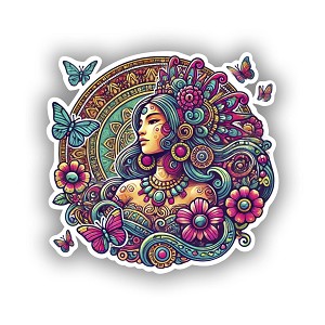 Aztec Xochiquetzal Goddess of Love  Precision Cut Decal 