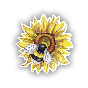 Honey Bee Sunflower Precision Cut Decal