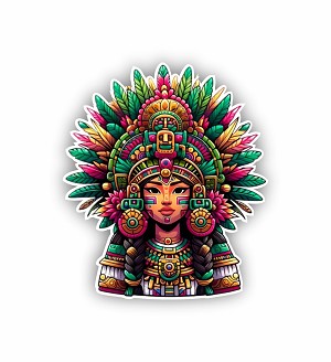Aztec Goddess Tlazolteotl Precision Cut Decal