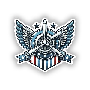 Classic Aviation Emblem  Precision Cut Decal