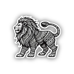 Tribal Lion.  Precision Cut Decal