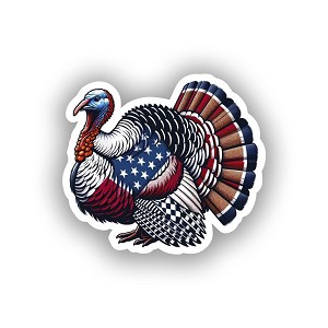 Alabama State Wild Turkey Flag.  Sticker (Peel N' Stick)