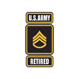 US Army Staff Sergeant Insignia.  Presicion Cut Decal
