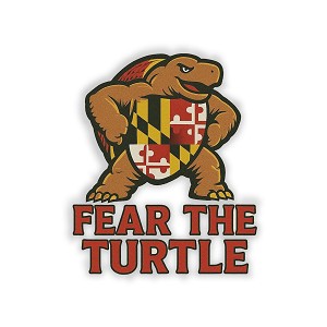 Fear The Turtle Maryland Terrapin Precision Cut Decal
