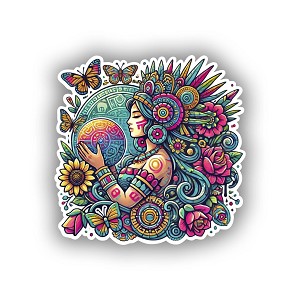 Aztec Xochiquetzal Goddess of Love  Precision Cut Decal