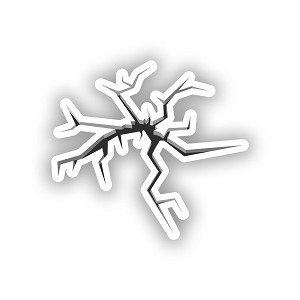 Crack Sticker Funny Bumper  Precision Cut Decal