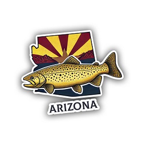 Apache Trout Arizona Flag  Precision Cut Decal