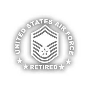 US AIR Force Senior Master Sergeant Retired E-8  Precision Cut Decal