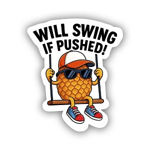 Pineapple, Will Swing If Pushed, Precision Cut Decal