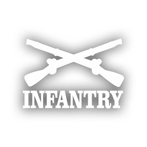 Infantry Crossed Rifles Precision Cut Decal