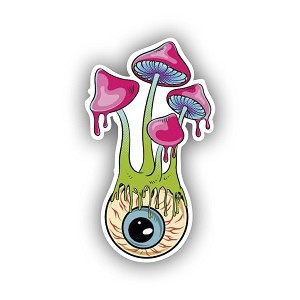Tripping Shrooms Eyeball  Precision Cut Decal