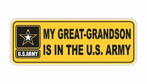 My Great-Grandson is in the ArmyPrecision Cut Decal