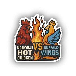 Nashville Hot Chicken vs Buffalo  Precision Cut Decal