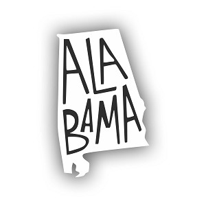 Alabama AL State Pride  Precision Cut Decal