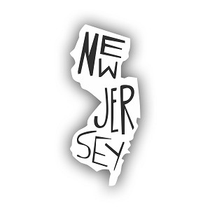 New Jersey NJ State Pride  Precision Cut Decal