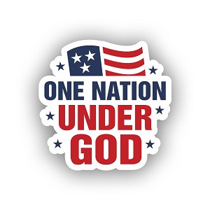 One Nation Under God  Precision Cut Decal