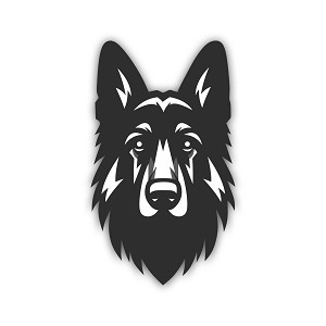 German Shepherd Face  Precision Cut Decal