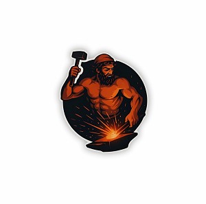 Hephaestus Greek God  Precision Cut Decal