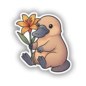 Cute Platypus Precision Cut  Decal 