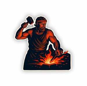 Hephaestus Greek God  Precision Cut Decal