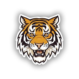 Tiger Head  Precision Cut Decal